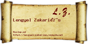 Lengyel Zakariás névjegykártya
